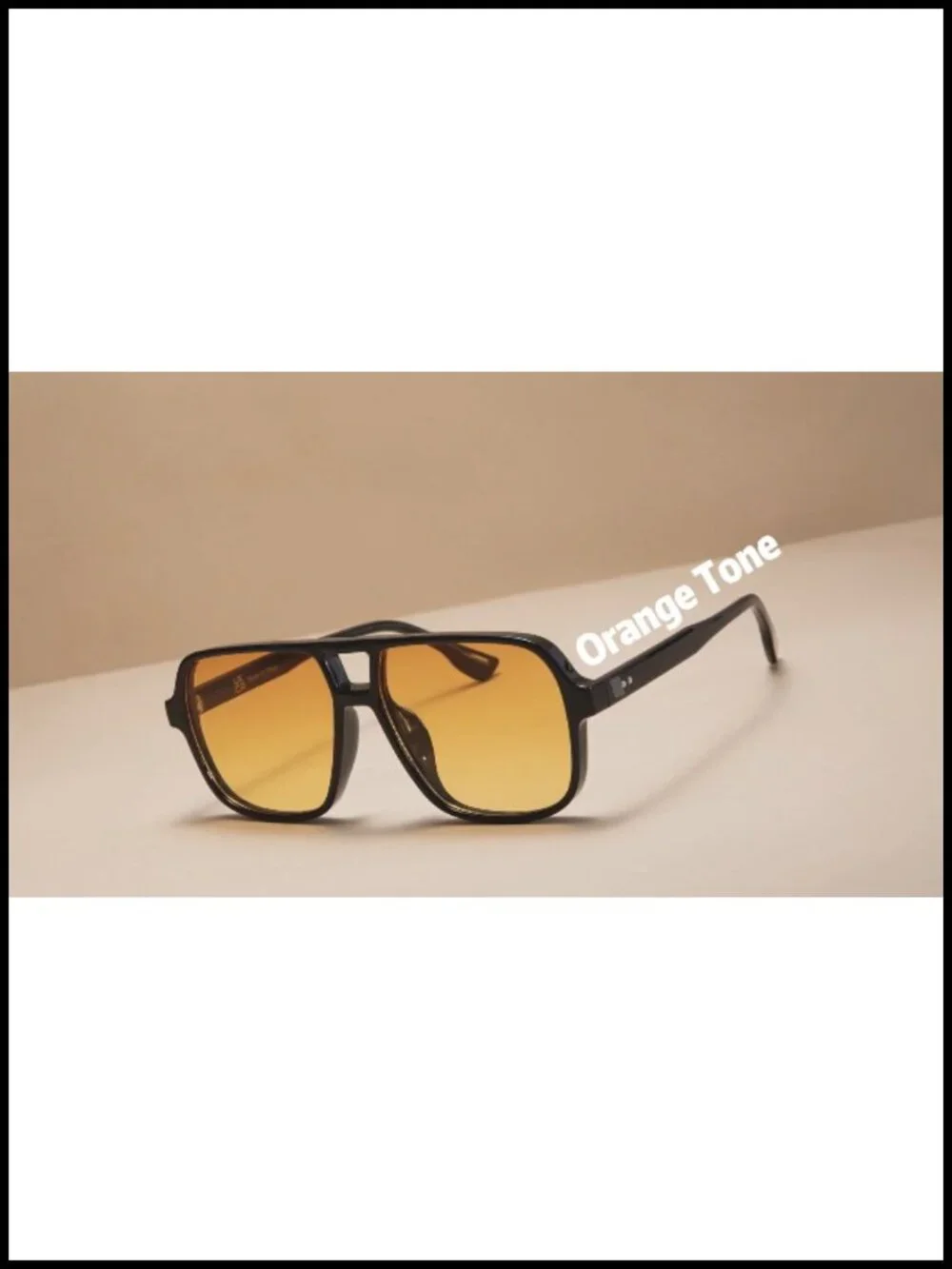 Oversized Aviator Sunglasses Square Frame UV400 Protection Retro 70s